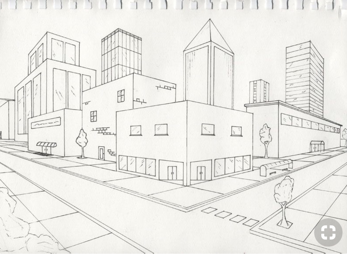 Легкие рисунки улицы. Город карандашом. Перспектива рисунок. Эскиз современного города. Город в перспективе.