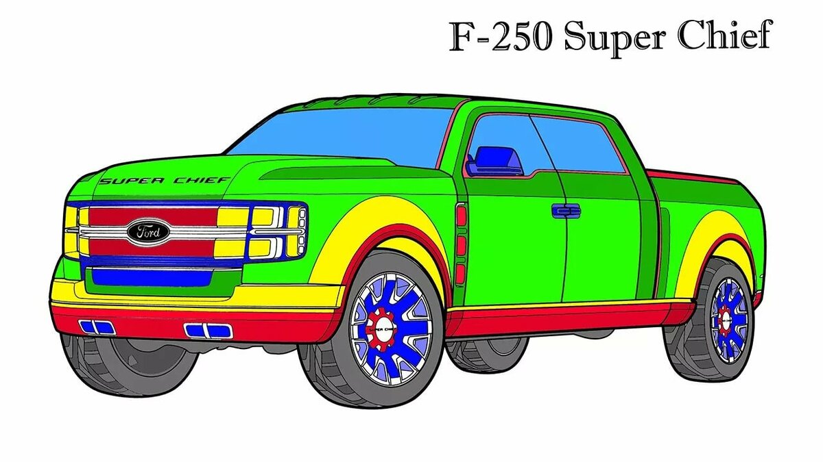 Рисунок машины цветной