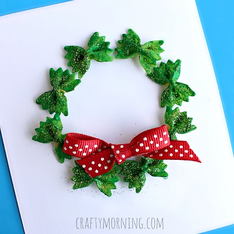 DIY Bow Tie Noodle Wreath