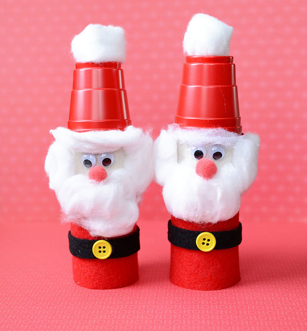 DIY Toilet Paper Roll Santas