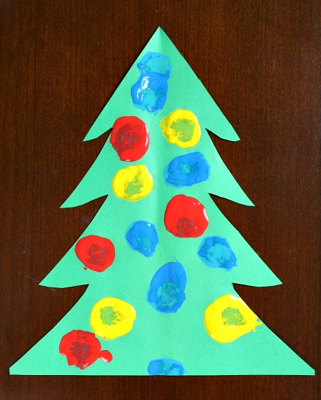 DIy Pom POm Christmas tree paint