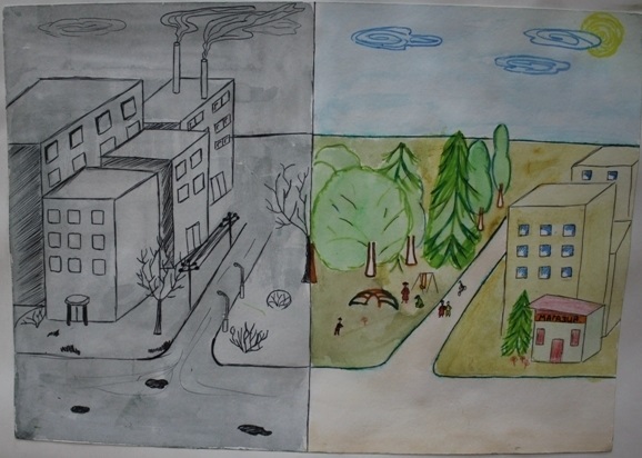 Картинки как нарисовать рисунок берегите воздух 3 класс 013