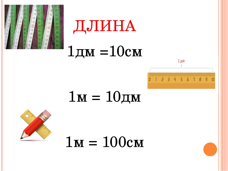 Единица длины сантиметр 1 класс. 1 М = 10 дм 1 м = 100 см 1 дм см. 1м= дм,1м=см,10дм=м,1дм=мм. Метры сантиметры дециметры таблица. 1м 10дм 100см.