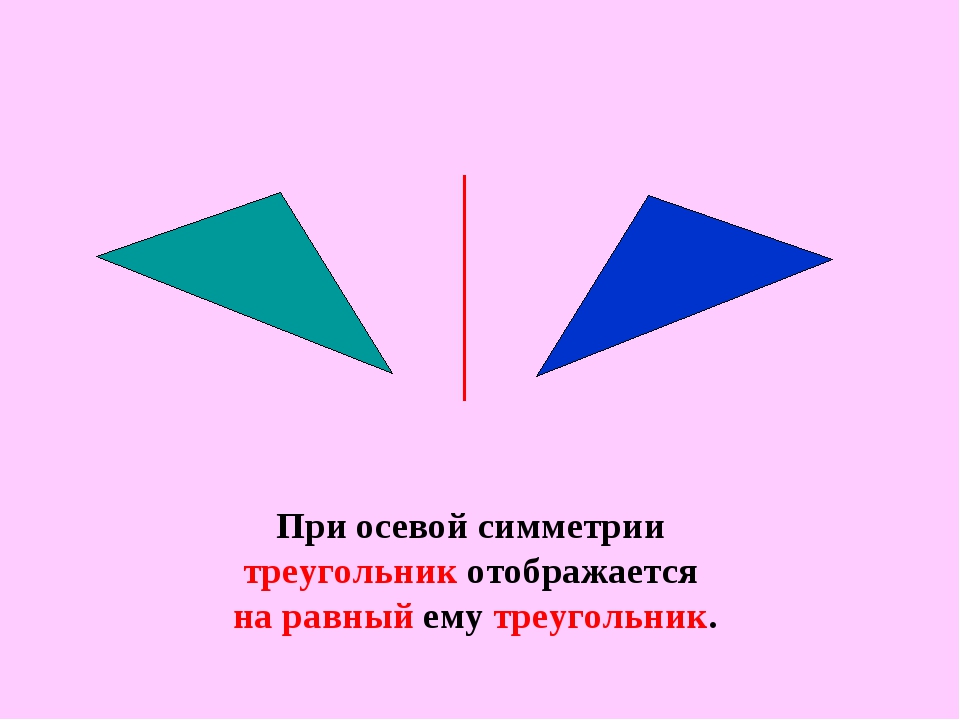 Равнобедренный треугольник имеет три оси симметрии верно. ОСТ симетрии треугольника. Осевая симметрия треугольника. Ось симметрии треугольника. Фигуры с осевой симметрией.