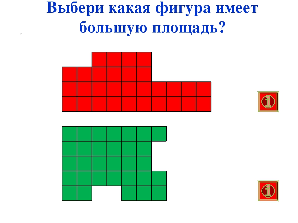 Какая из фигур 1. Площадь какой фигуры больше 3 класс. Какая фигура имеет большую площадь. Какая из фигур имеет большую площадь. Какая из фигур 1 и 2 имеет наибольшую площадь.