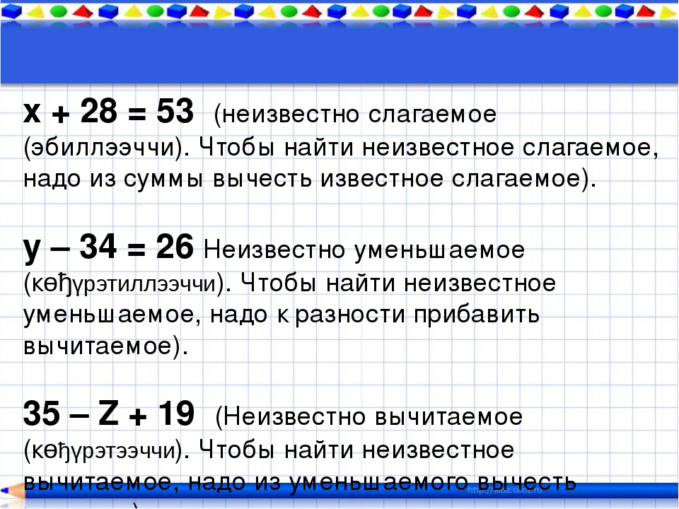 Вычитаемое надо. Как найти неизвестное слагаемое. Правило нахождения неизвестного слагаемого. Как найти неизвестные слагаемые.