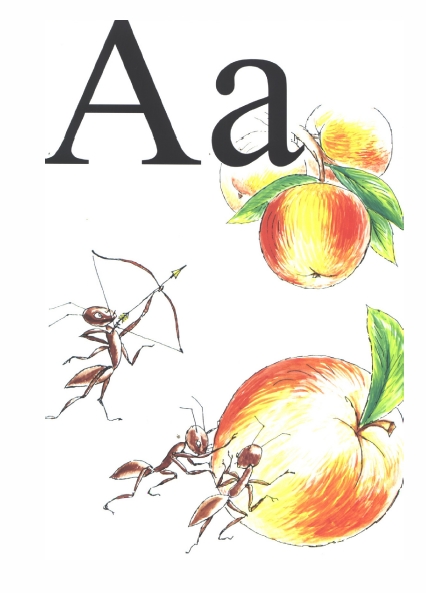 English Alphabet Cards: Letter "A"