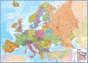 United Kingdom On a Large Wall Map of Europe