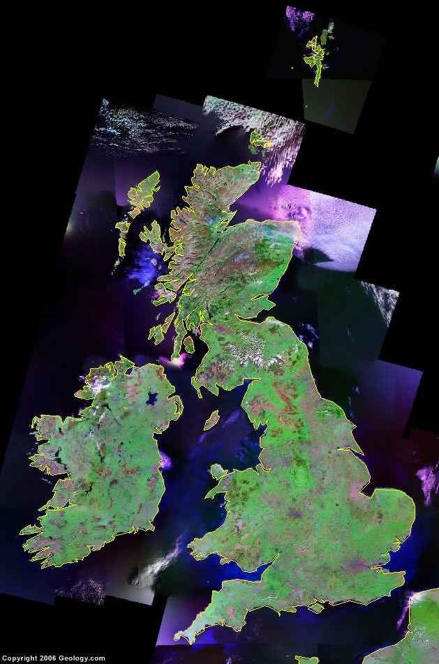 United Kingdom satellite photo