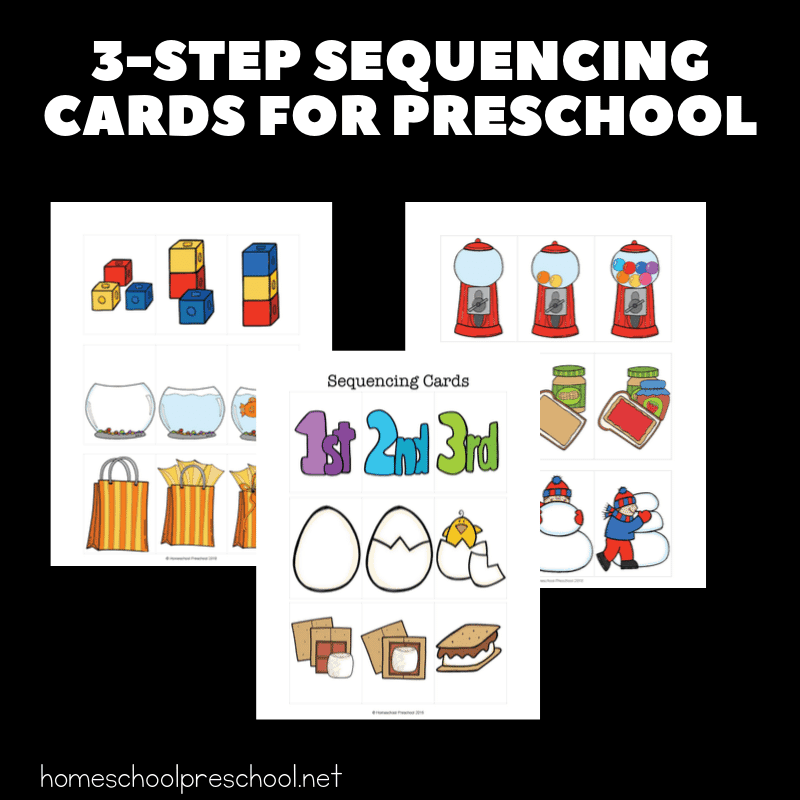 Kids will begin to make sense of the order in which events happen when you introduce them to sequencing with these 3 step sequencing cards for kids.