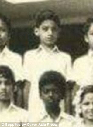 Academic: Surprisingly, Pichai (seen here in a close up of the class photo) was not the top of his class at school, but went on to be 