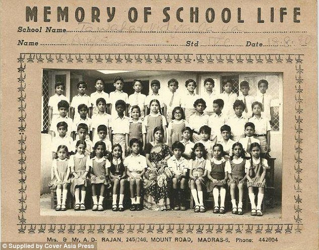 Shy: Not many remember Pichai (top row, fourth left) from his childhood. Those that do describe a shy boy who was devoted to his studies, and would rather do work than play outside with the other children