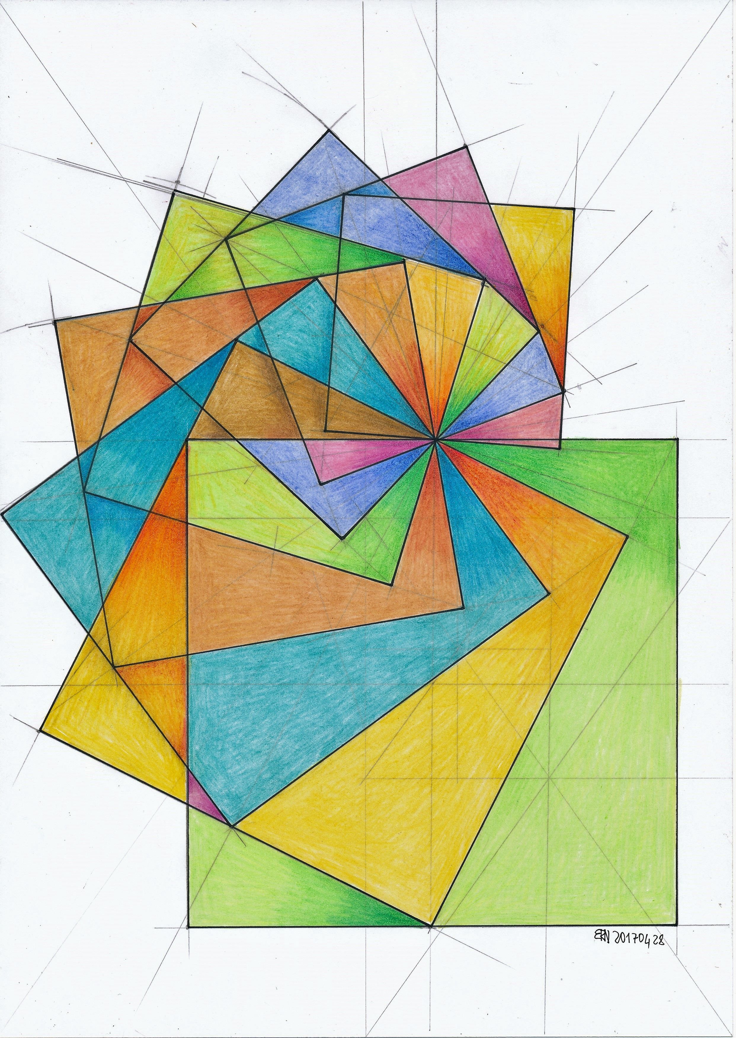Мозаичный рисунок в квадратиках