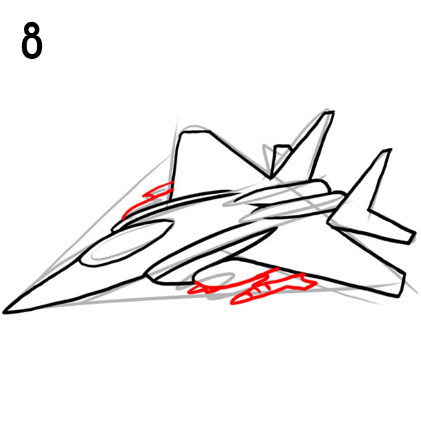 Как рисовать самолет военный легко
