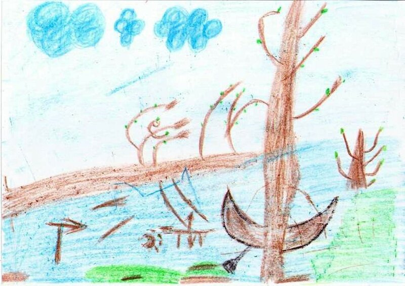 Весна пришла - Балдин Станислав Александрович, 7 лет, Тема -- Рисунок, п. Садовый (Новосибирский р-н).jpg