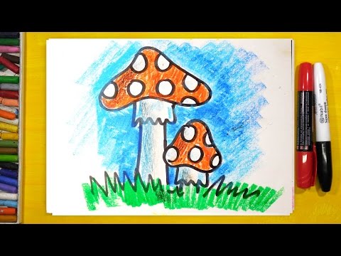 Как нарисовать ГРИБ МУХОМОР / Урок рисования для детей от 3 лет