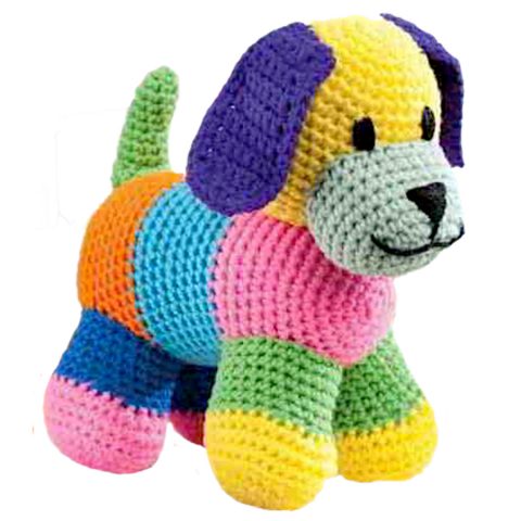 Разноцветная собака крючком