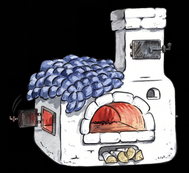 Рисунок русской печи из сказки