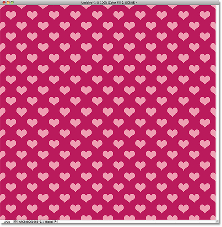 Photoshop heart shapes repeating pattern. 
