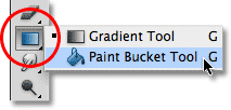 Photoshop Paint Bucket Tool. 