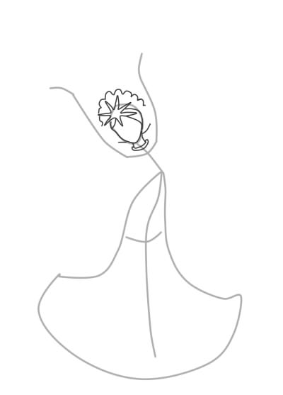 Как нарисовать Царицу Лебедь из сказки о Царе Салтане (5)