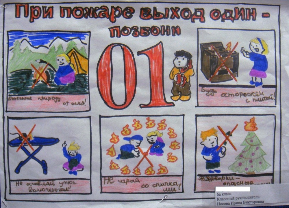 Рисунки по пожарной безопасности для детей своими руками (15)