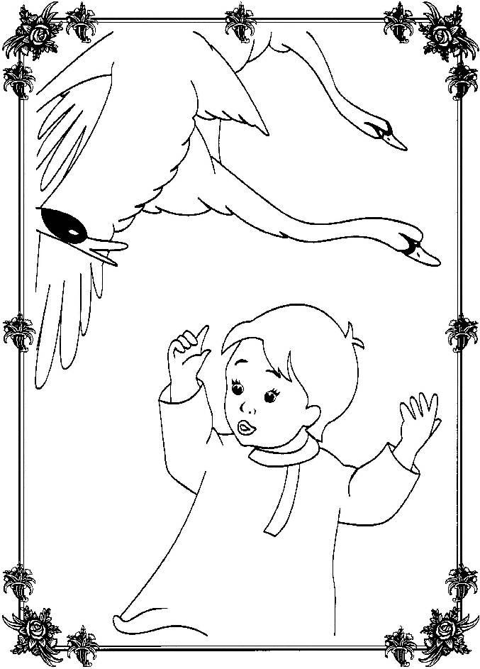 Раскраски раскраски к сказке гуси лебеди мальчик и гуси-лебеди, сказка раскраска, скачать бесплатно