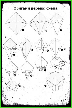 Как сделать Дерево оригами схема