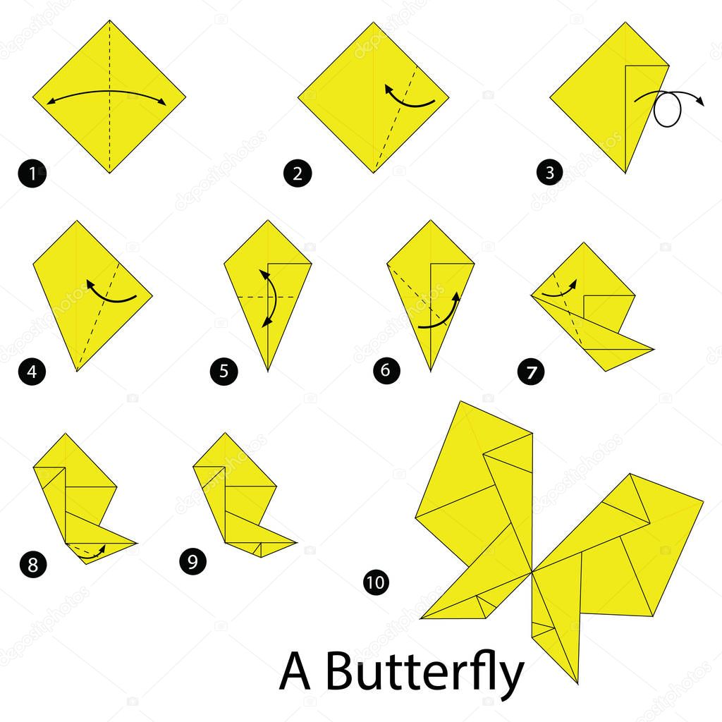 Схема бабочки из бумаги