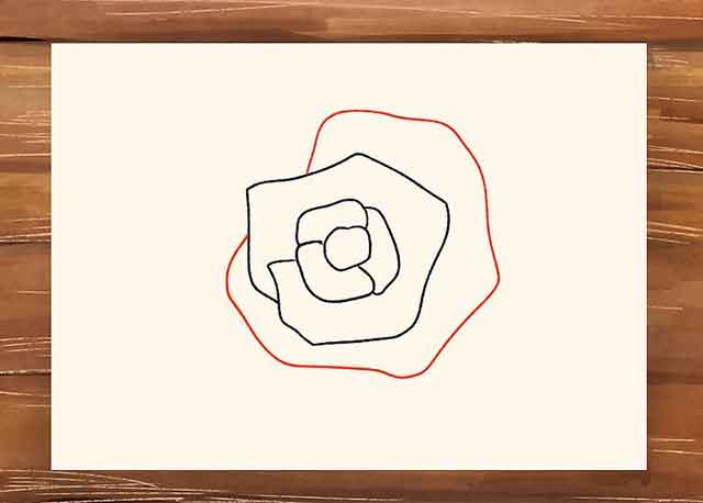 Как нарисовать розу поэтапно - Каждая последующая линия должна как бы обхватывать предыдущую