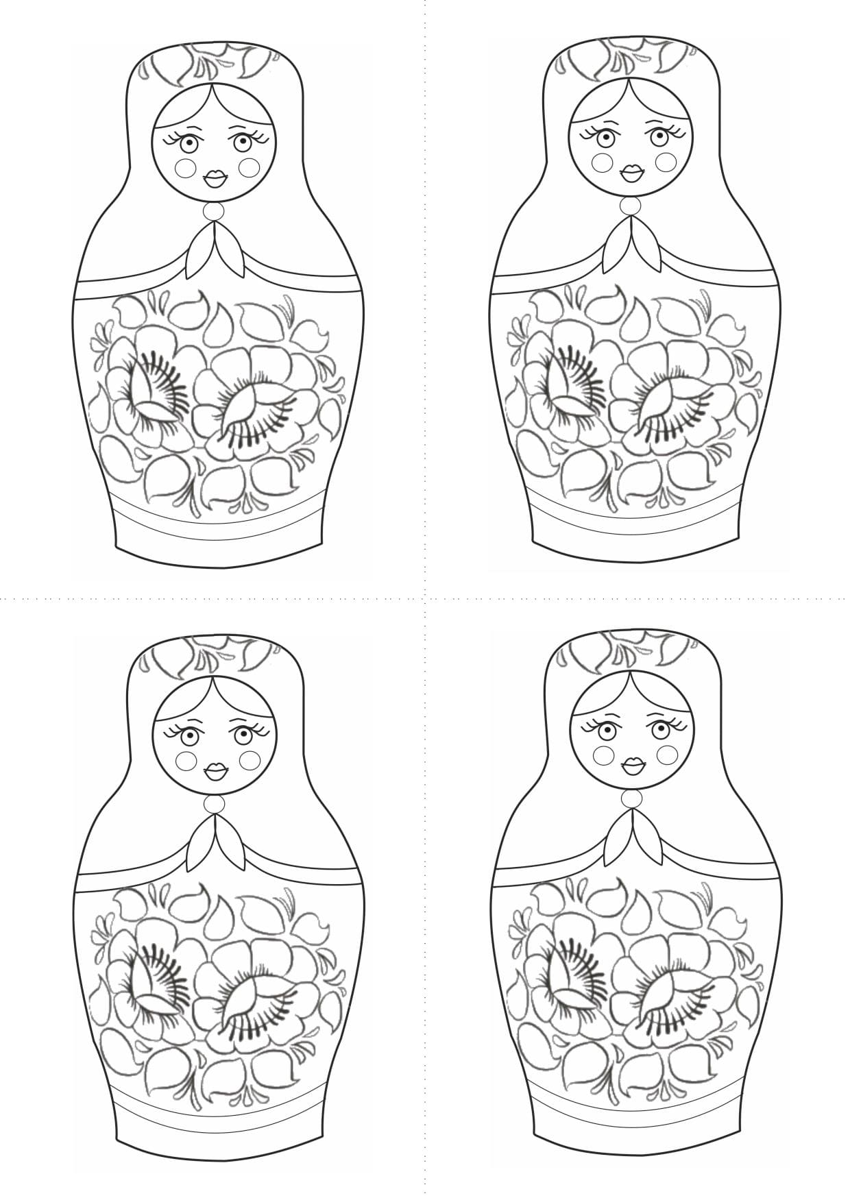 Матрешка шаблоны для рисования. Полхов-Майданская Матрешка раскраска. Семеновская Матрешка разукрашка. Семеновская Матрешка раскраска. Семёновская матрёшка раскраска.