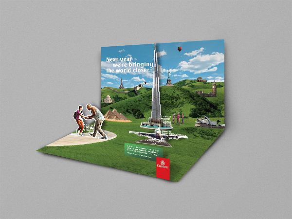 Emirates Pop-up Postcard