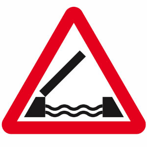 Opening or swing bridge ahead sign