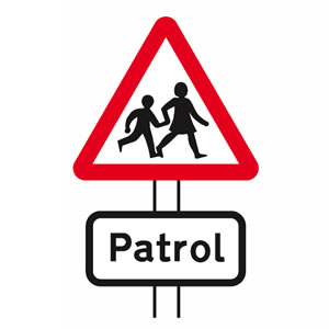 School crossing patrol sign