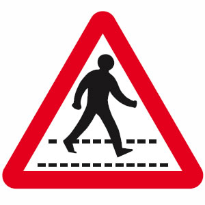 Zebra crossing sign