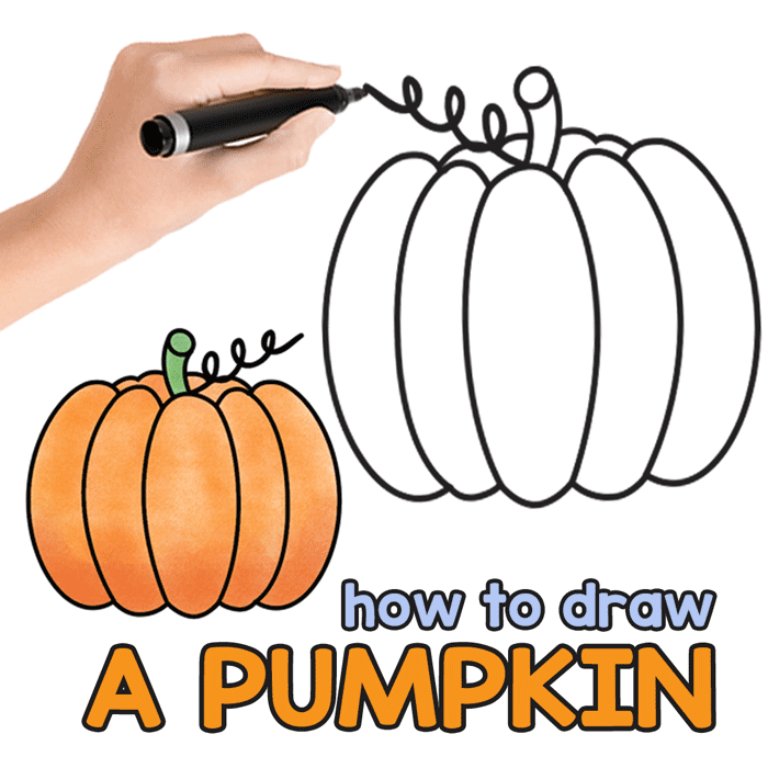 Pumpkin drawing tutorial