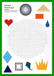 Shapes WordSearch For Kids