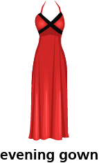 illustration of an evening gown