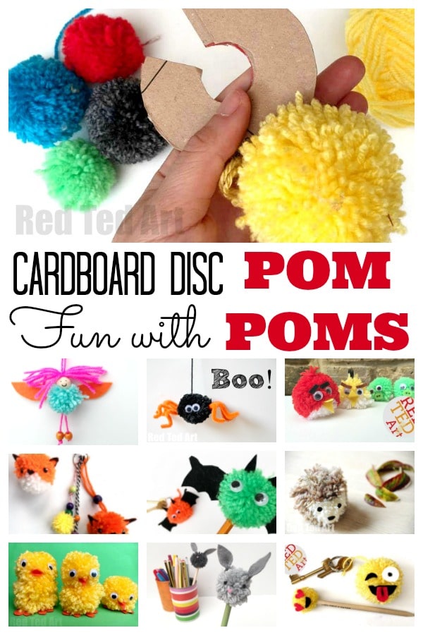 How to make a pom pom with cardboard discs