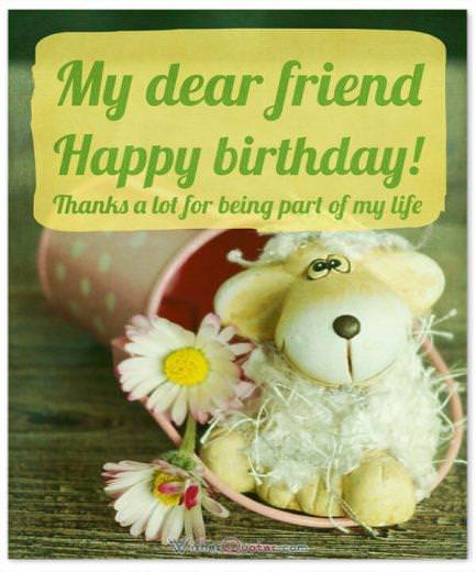 Happy birthday wishes for your dear friends - Birthday Wishes for Friends